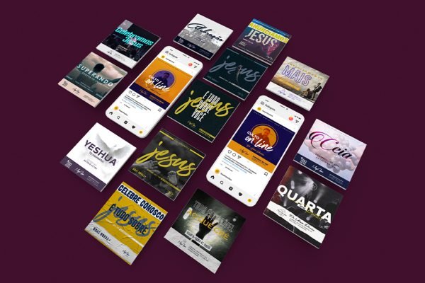 Mockup Portfólio Design Gráfico Social Media Marketing de conteudo